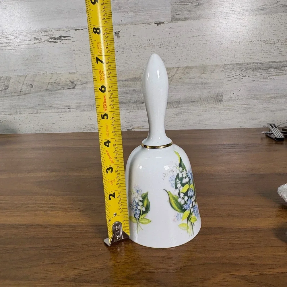 Vintage Bareuther‎ Waldsassen Porcelain Dinner Bell Porcelain Hand Painted